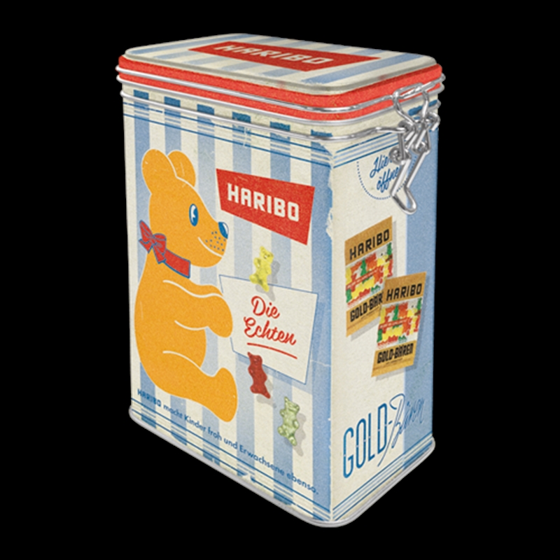 Nostalgic-Art Clip Top Storage Tin Haribo - Die Echten 7.5x11x17.5cm/Product Detail/Homewares
