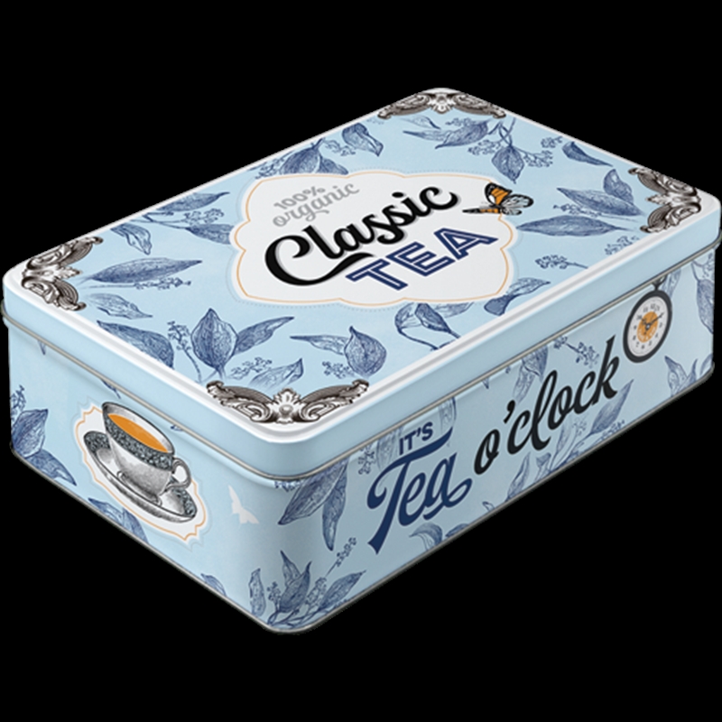 Nostalgic-Art Flat Storage Tin Classic Tea 23x16x7cm/Product Detail/Homewares