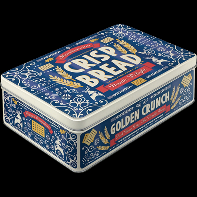 Nostalgic-Art Flat Storage Tin Crisp Bread 23x16x7cm/Product Detail/Homewares