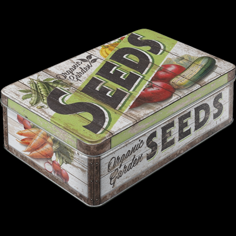 Nostalgic-Art Flat Storage Tin Garden Seeds 23x16x7cm/Product Detail/Homewares