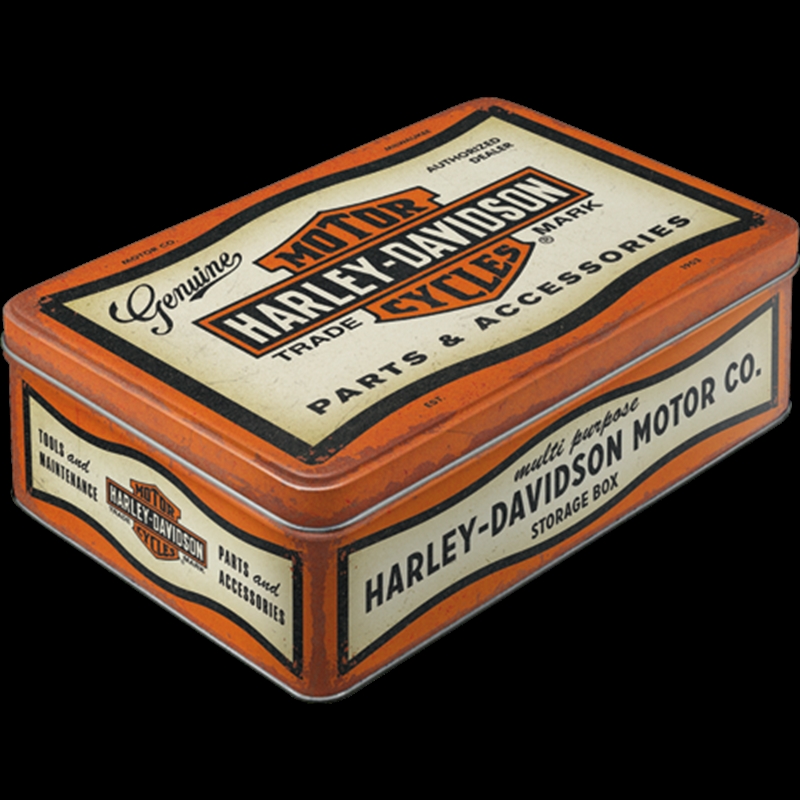 Nostalgic-Art Flat Storage Tin Harley-Davidson - Parts & Accessories 23x16x7cm/Product Detail/Homewares