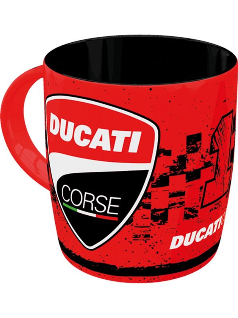 Nostalgic-Art Ceramic Mug Ducati Corse - Logo Racing 8.5x9x8.5cm/Product Detail/Mugs