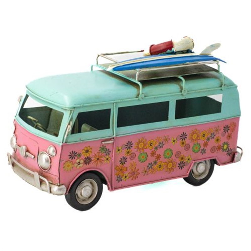 Flower Van Metal Collectable - Blue and Pink25x11.5x18.5cm/Product Detail/Collectables