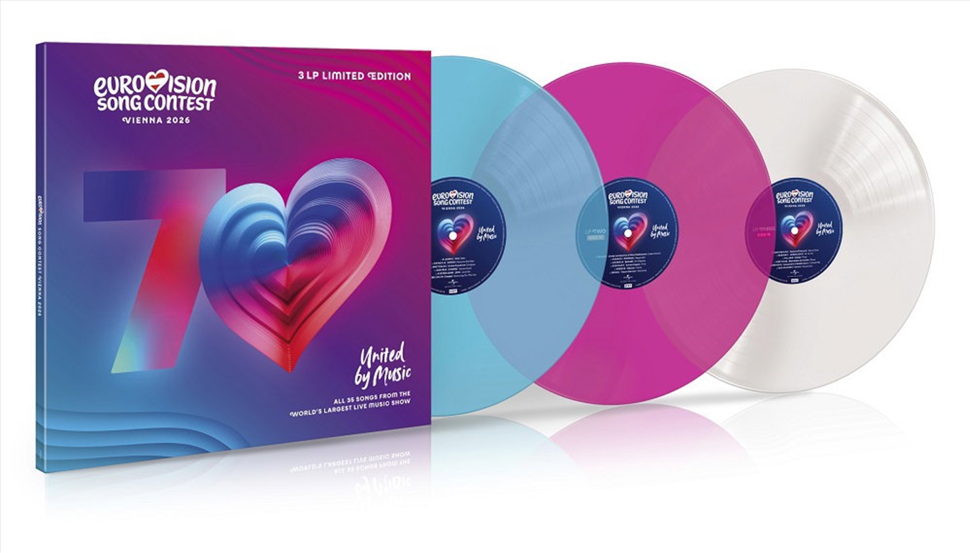 Eurovision Song Contest Vienna 2026 - Blue, Pink & White Triple Colour Vinyl/Product Detail/Rock/Pop