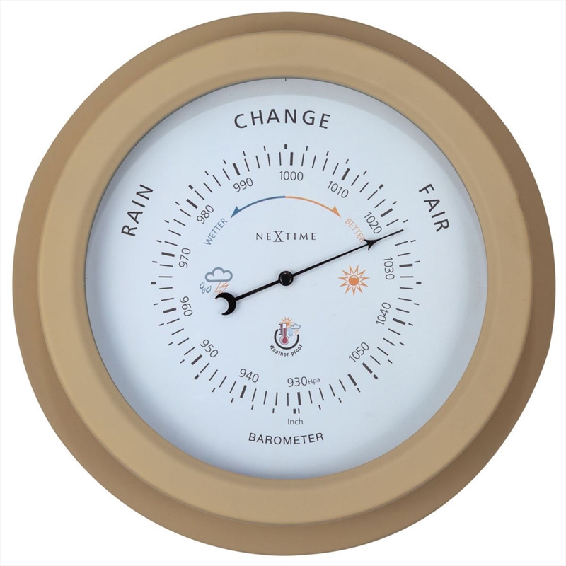 NeXtime Orchid Outdoor Barometer 22cm - Brown/Product Detail/Outdoor