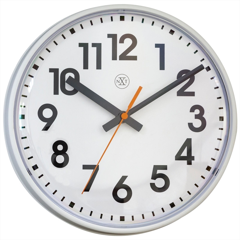 NeXtime Peter Wall Clock 26cm - White/Product Detail/Clocks