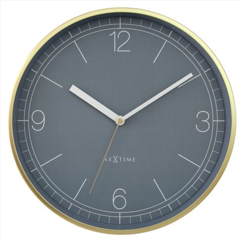 NeXtime Nova Wall Clock 30cm - Gold & Pigeon Blue/Product Detail/Clocks