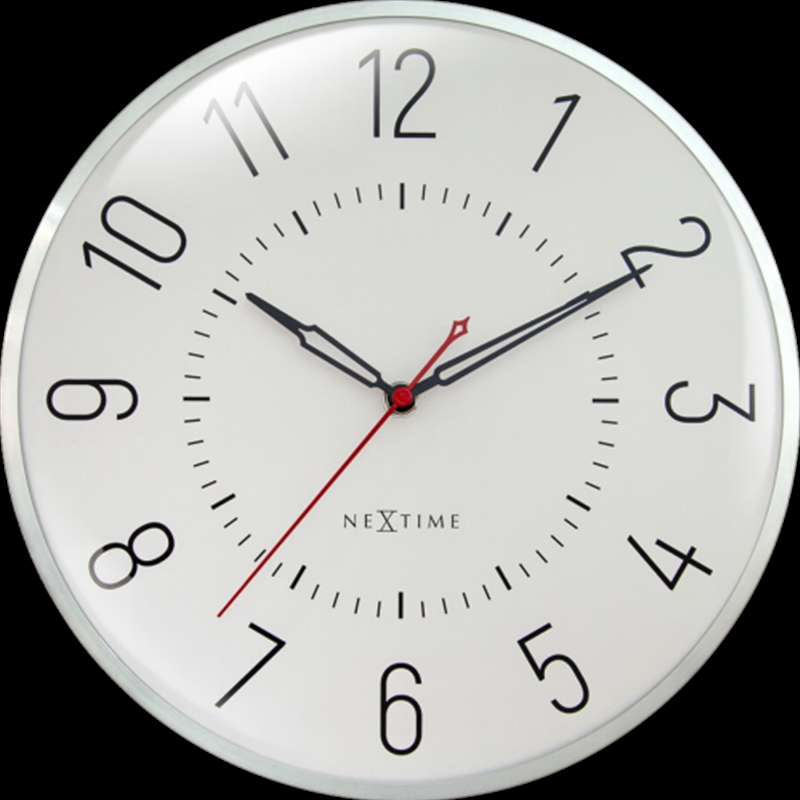 NeXtime Rotterdam Wall Clock 30.5cm - Silver & Off White/Product Detail/Clocks