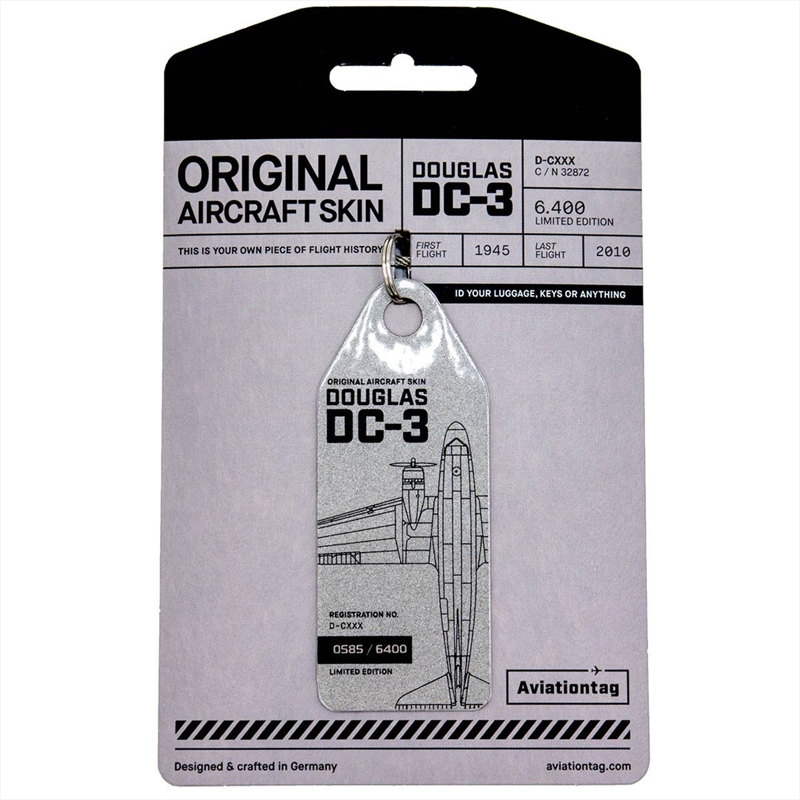 Aviation Tag Douglas DC-3 Candy Bomber Silver (Limited Edition)/Product Detail/Keyrings