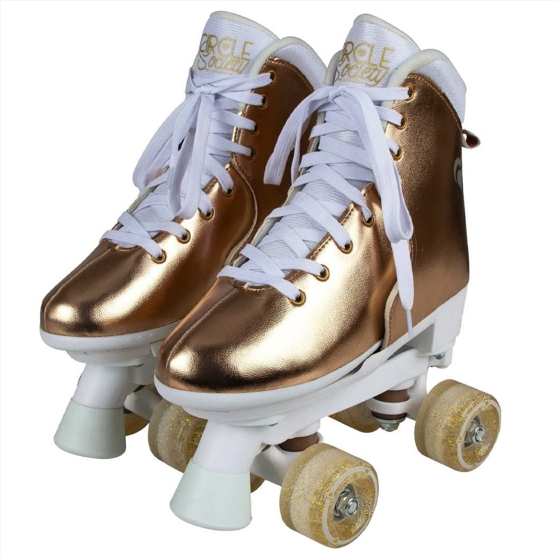 Bravo Sports Circle Society Metallic Rose Gold Roller Skates Size 3-7/Product Detail/Sport & Outdoor