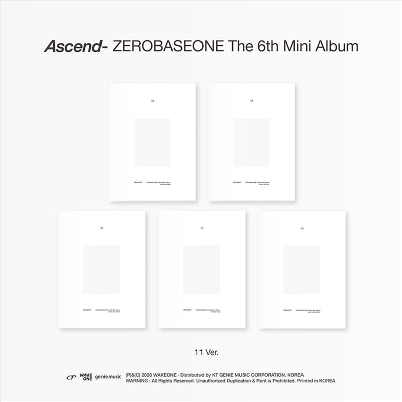 Zerobaseone - Ascend- 6th Mini Album 11 Ver Random/Product Detail/World