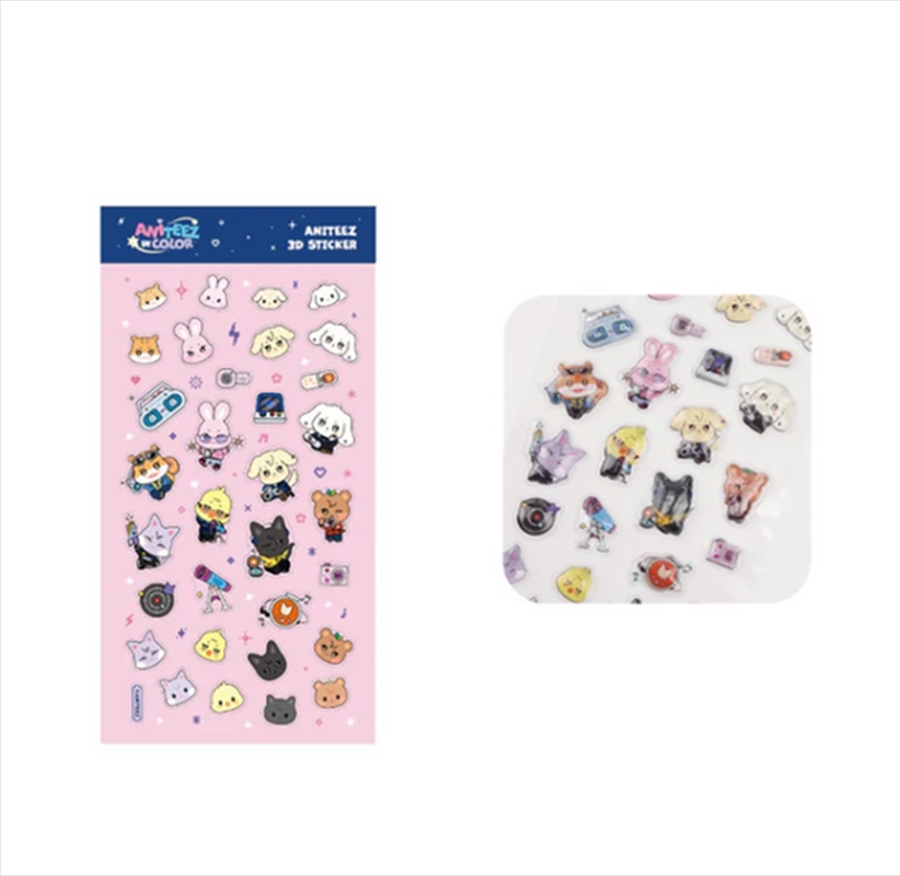 Ateez - Aniteez In Color Pop Up Official Md Aniteez 3D Sticker/Product Detail/KPOP Merch