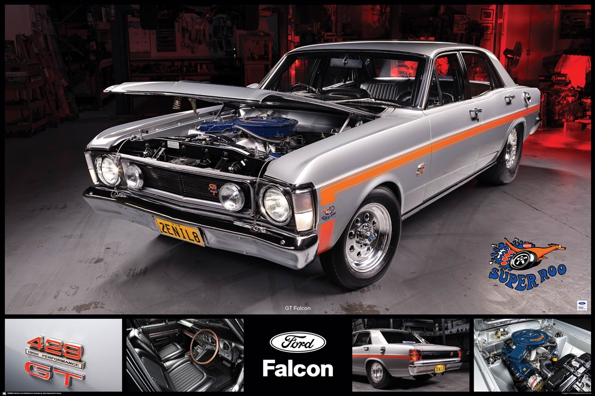 Ford - Falcon XYGT Grey - Reg Poster/Product Detail/Posters & Prints