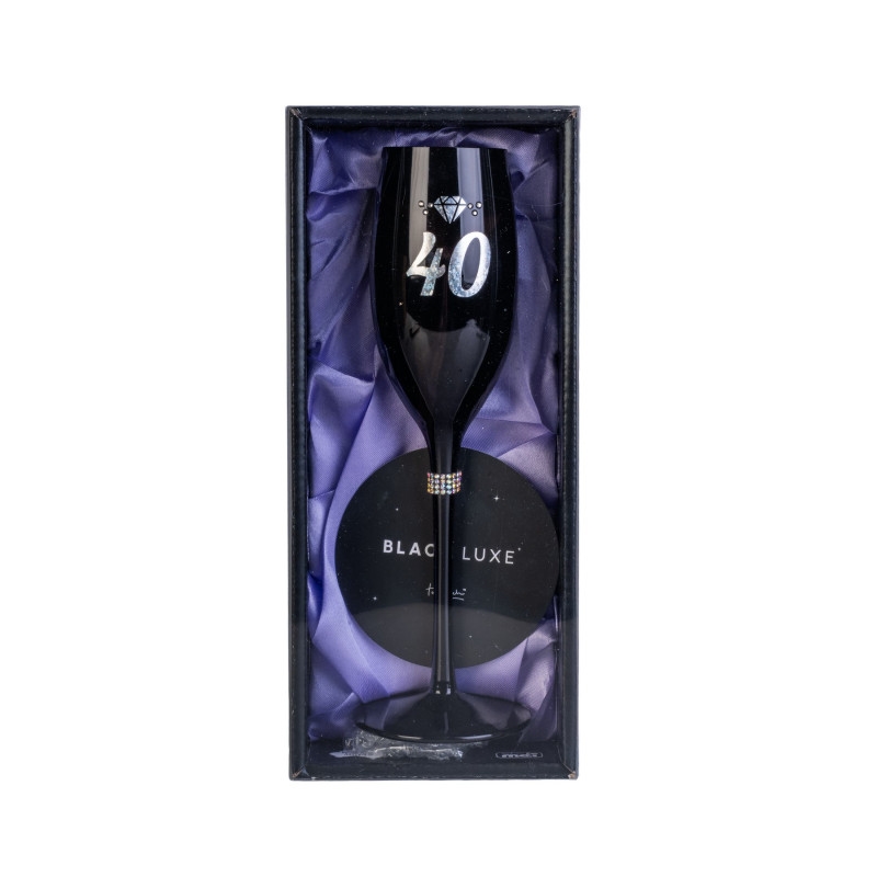 Happy 40th Birthday Black Luxe Champagne Flute/Product Detail/Glasses, Tumblers & Cups