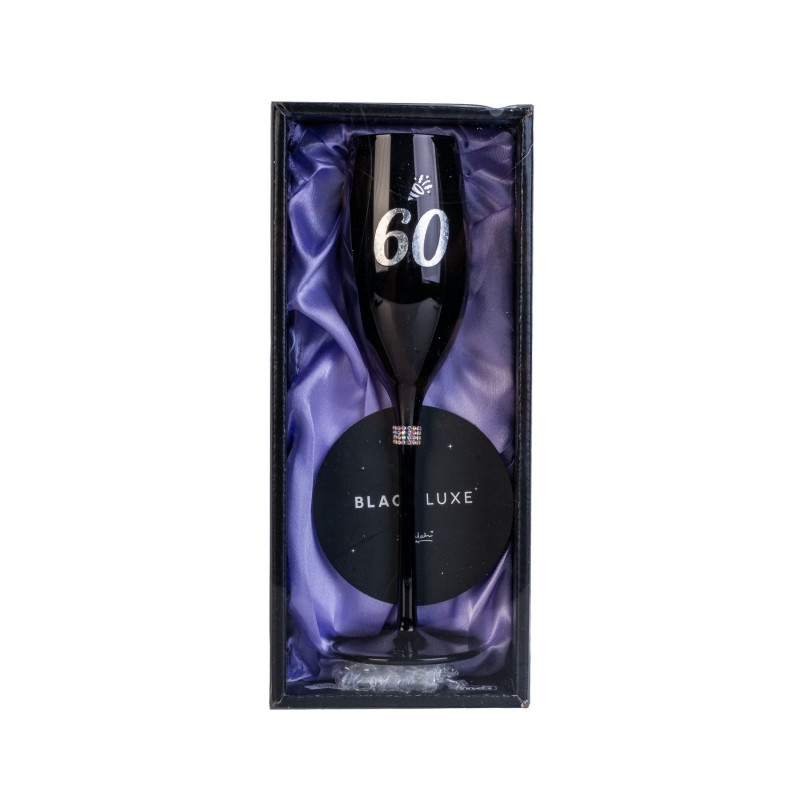 Happy 60th Birthday Black Luxe Champagne Flute/Product Detail/Glasses, Tumblers & Cups
