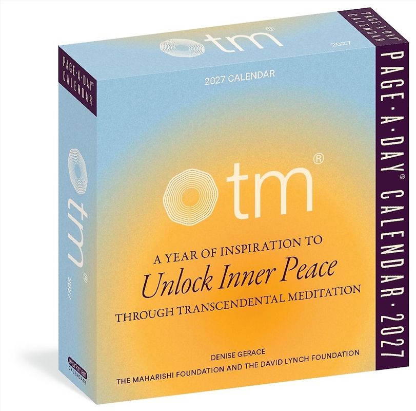 Tm (Transcendental Meditation) Page-A-Day Calendar 2027/Product Detail/Calendars & Diaries