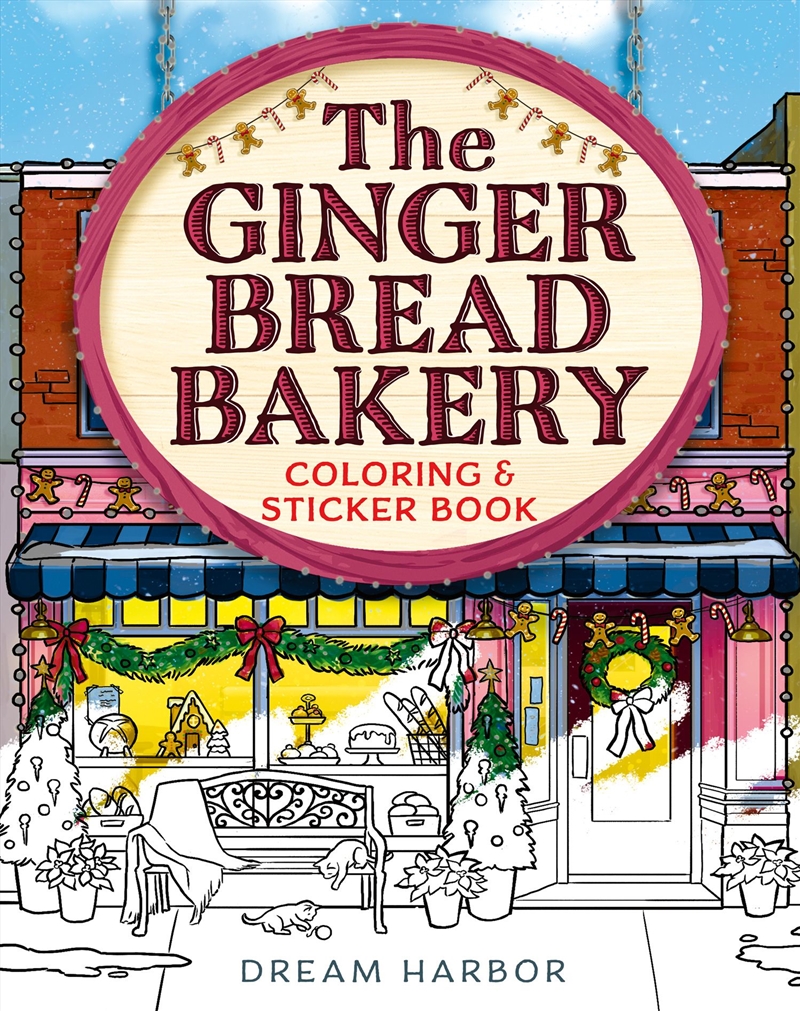 Dream Harbor - The Gingerbread Bakery Coloring and Sticker Book/Product Detail/Adults Activity Books