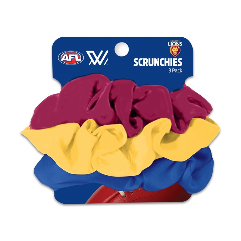 AFL - Brisbane Lions Scrunchies 3Pk/Product Detail/Apparel