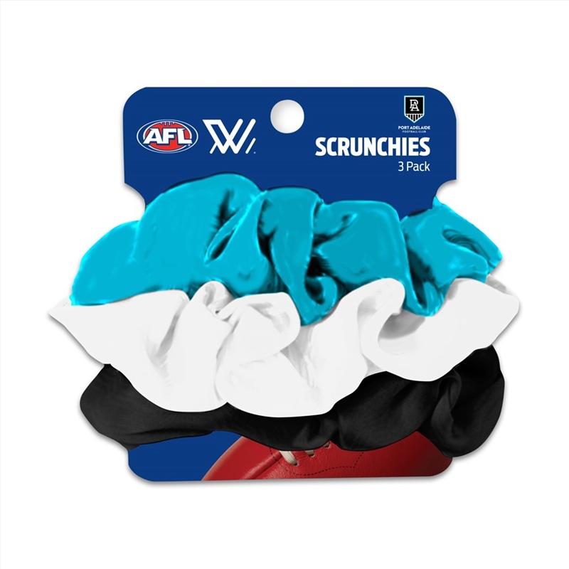 AFL - Port Adelaide Scrunchies 3Pk/Product Detail/Apparel