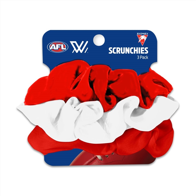 AFL - Sydney Swans Scrunchies 3Pk/Product Detail/Apparel