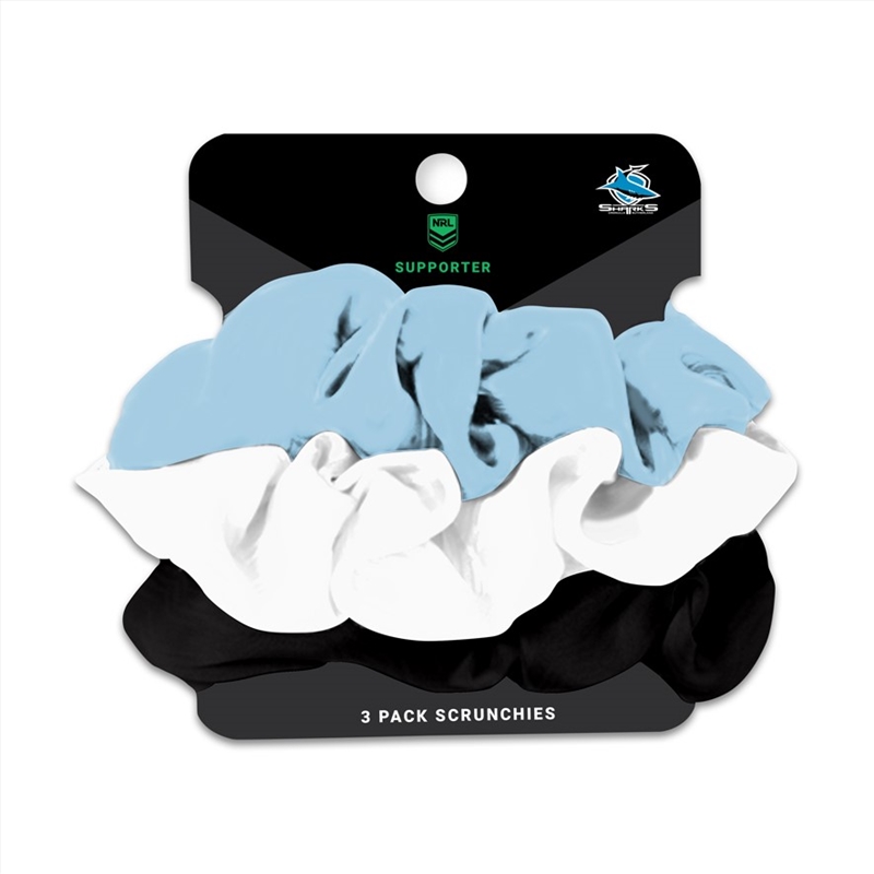 Nrl - Cronulla Sharks Scrunchies 3Pk/Product Detail/Apparel