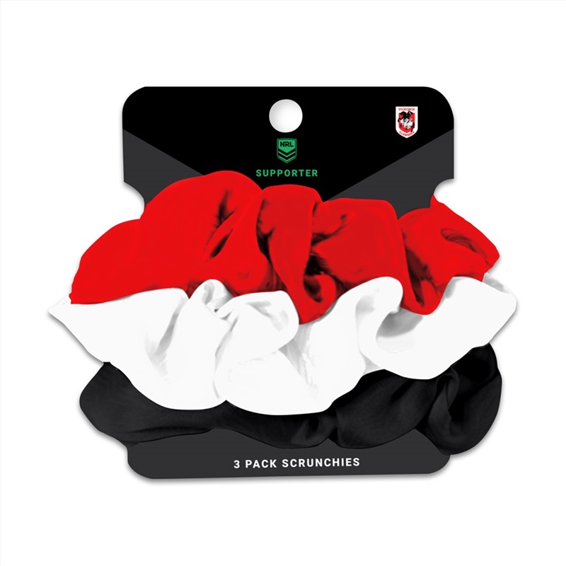 Nrl - St George Dragons Scrunchies 3Pk/Product Detail/Apparel