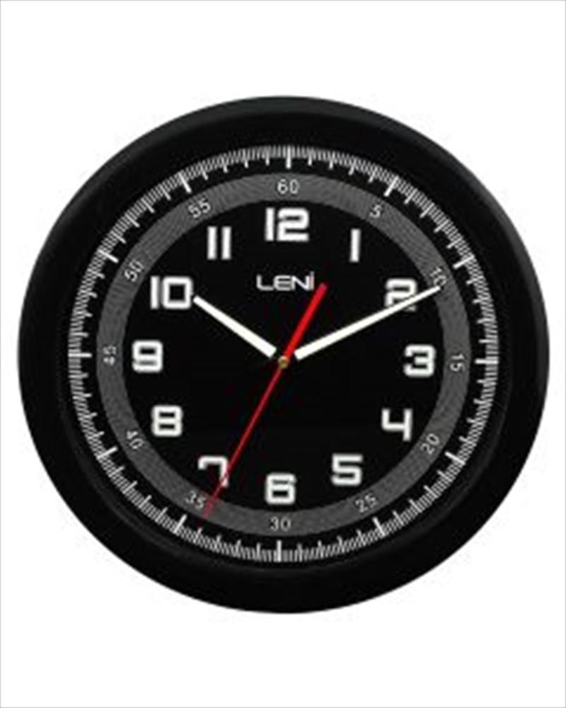 Leni Luminous Wall Clock 32.5CM - Black/Product Detail/Clocks