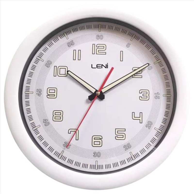 Leni Luminous Wall Clock 32.5CM - White/Product Detail/Clocks