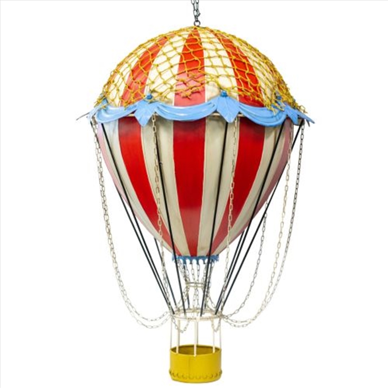 Large Hot Air Balloon Metal Collectable - Red and White 103x60x60cm/Product Detail/Collectables