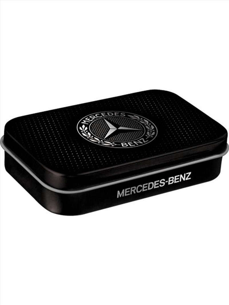 Nostalgic-Art Mint Box XL Mercedes-Benz Logo Black & White 10x6x2cm/Product Detail/Collectables