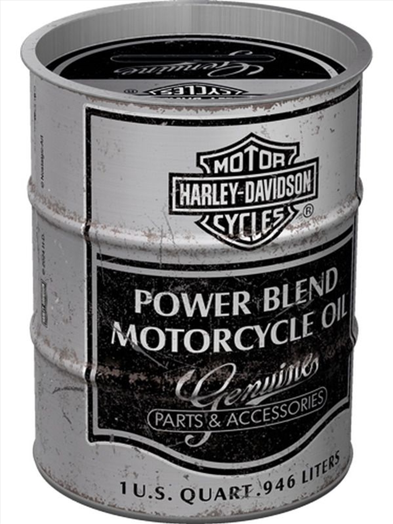 Nostalgic-Art Money Box Oil Barrel Harley-Davidson - Power Blend Oil 9.3x9.3x11.5cm/Product Detail/Collectables