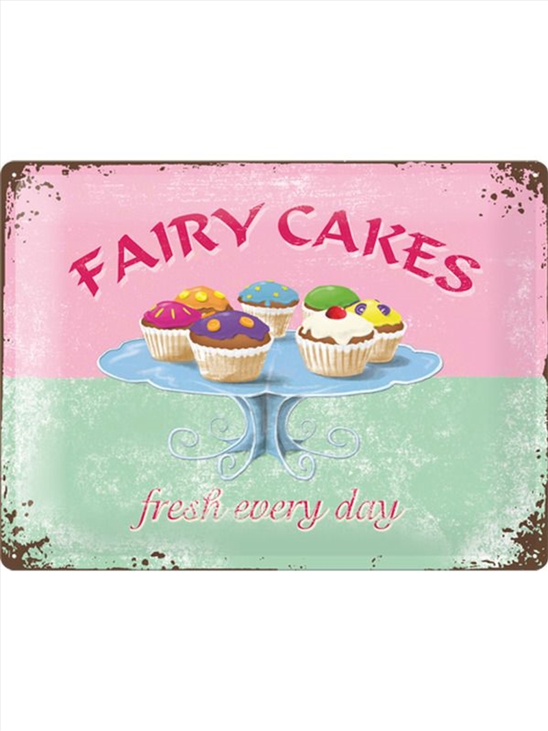 Nostalgic-Art Large Sign Fairy Cakes 30x40x0.5cm/Product Detail/Posters & Prints