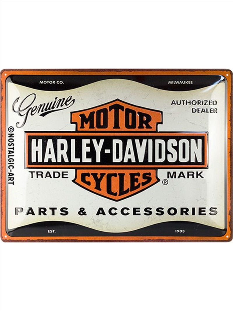 Nostalgic-Art Large Sign Harley - Parts & Accessories 30x40x0.5cm/Product Detail/Posters & Prints