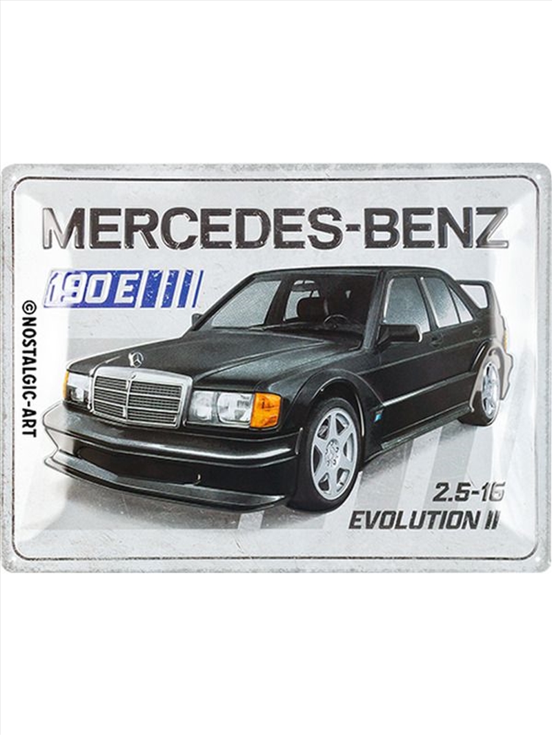 Nostalgic-Art Large Sign Mercedes-Benz - 190 E 2.5-16 Evolution II 30x40x0.5cm/Product Detail/Posters & Prints