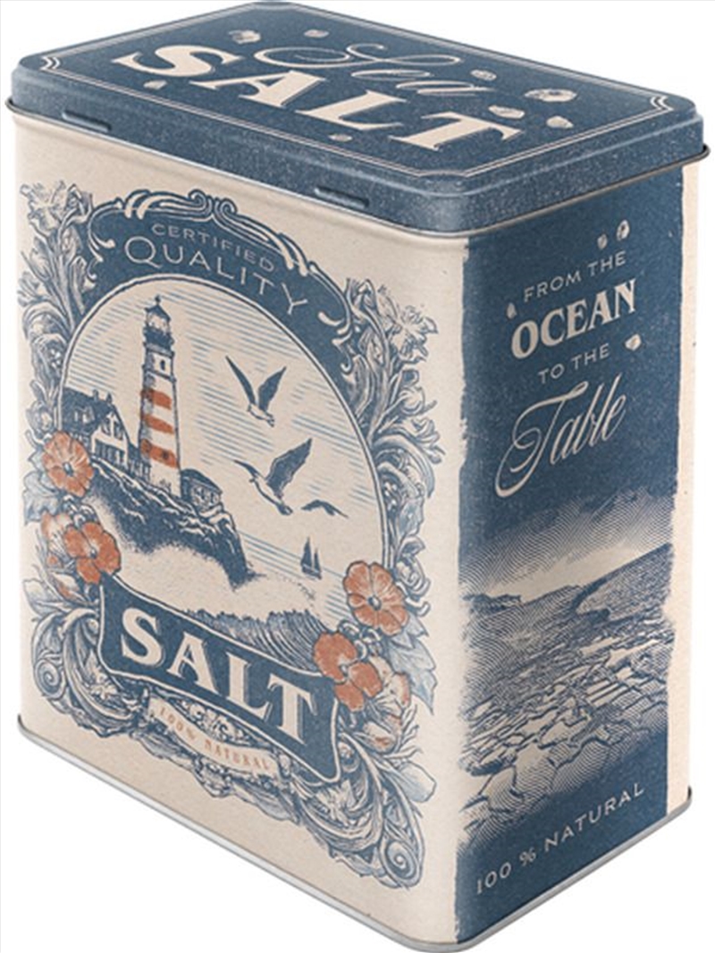 Nostalgic-Art Large Tin Storage Box Large Box Sea Salt 10x14x20cm/Product Detail/Homewares