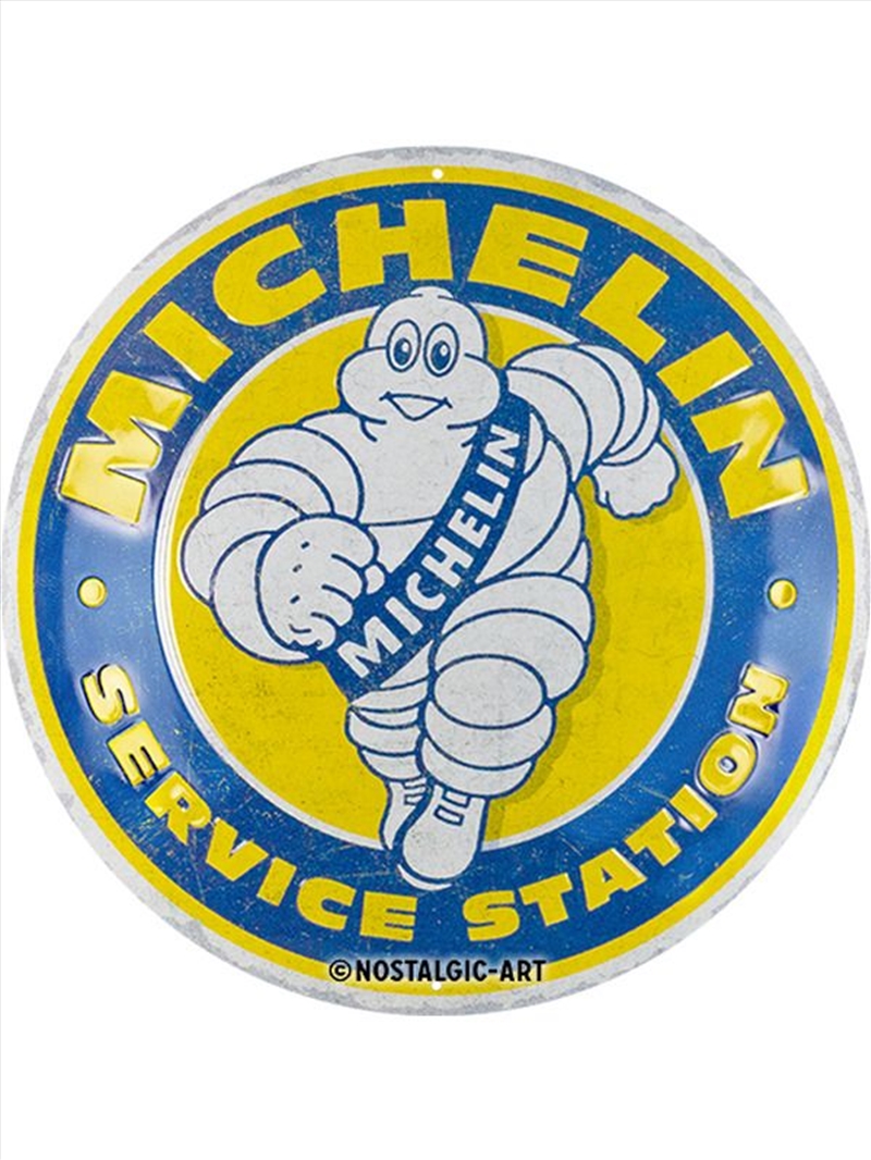 Nostalgic-Art Round Sign Michelin - Service Station 35x35x0.5cm/Product Detail/Posters & Prints