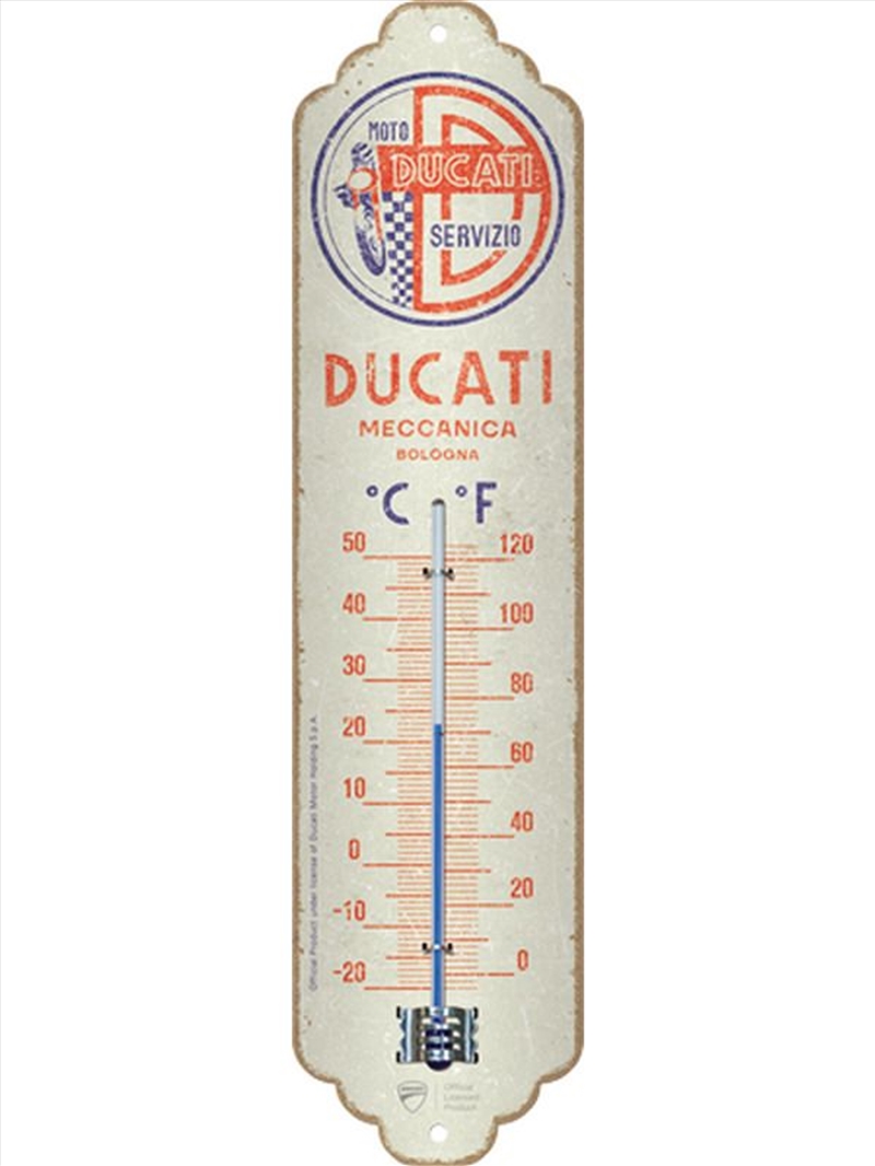 Nostalgic-Art Thermometer Ducati - Moto Servizio Meccanica 28x6.5x2cm/Product Detail/Homewares