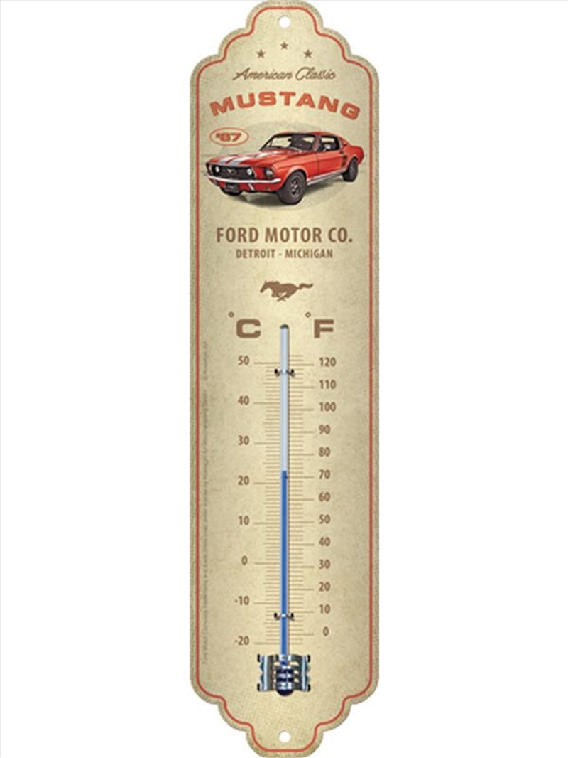 Nostalgic-Art Thermometer Ford Mustang GT 1967 Red 28x6.5x2cm/Product Detail/Homewares
