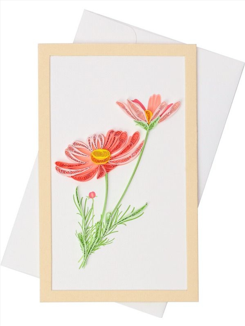 Quilled Framed Standing Greeting Card Peachy Duo 7.5x12.5cm/Product Detail/Greeting Cards