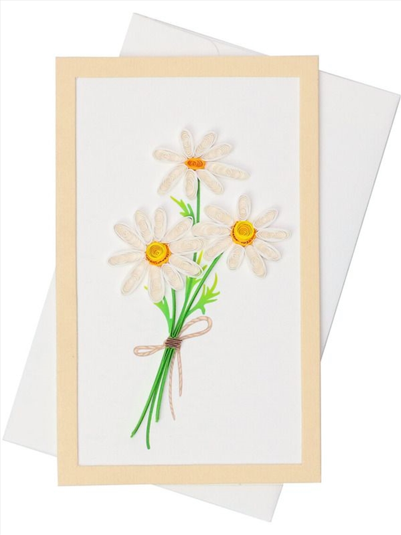 Quilled Framed Standing Greeting Card White Daisy 7.5x12.5cm/Product Detail/Greeting Cards
