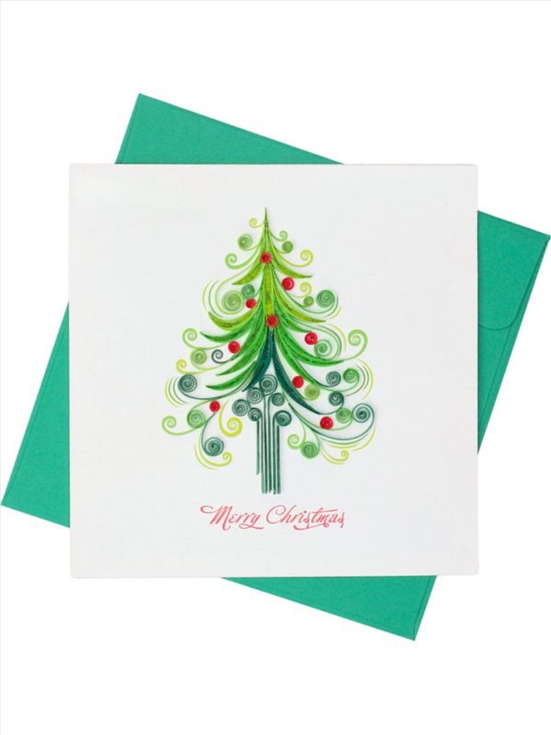 Quilled Greeting Card Merry Christmas Tree 15x15cm/Product Detail/Greeting Cards