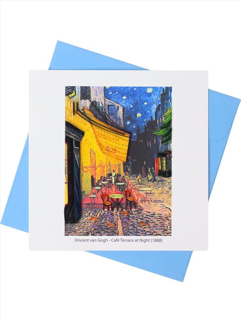Quilled Greeting Card Van Gogh Café Terrace 15x15cm/Product Detail/Greeting Cards