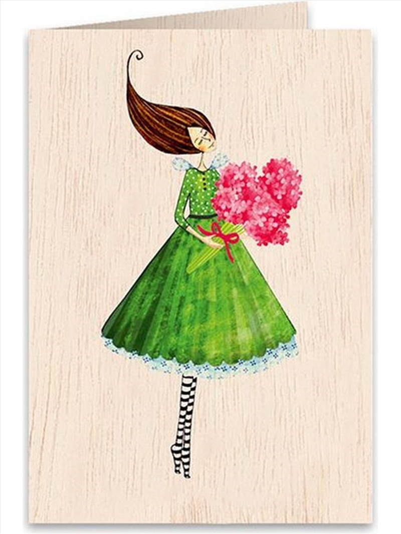 Wooden Greeting Card Flowers 11x16cm/Product Detail/Greeting Cards