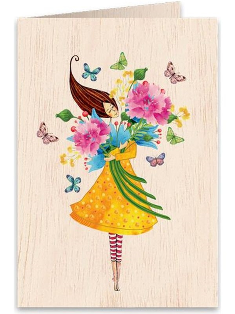 Wooden Greeting Card The Hug 11x16cm/Product Detail/Greeting Cards