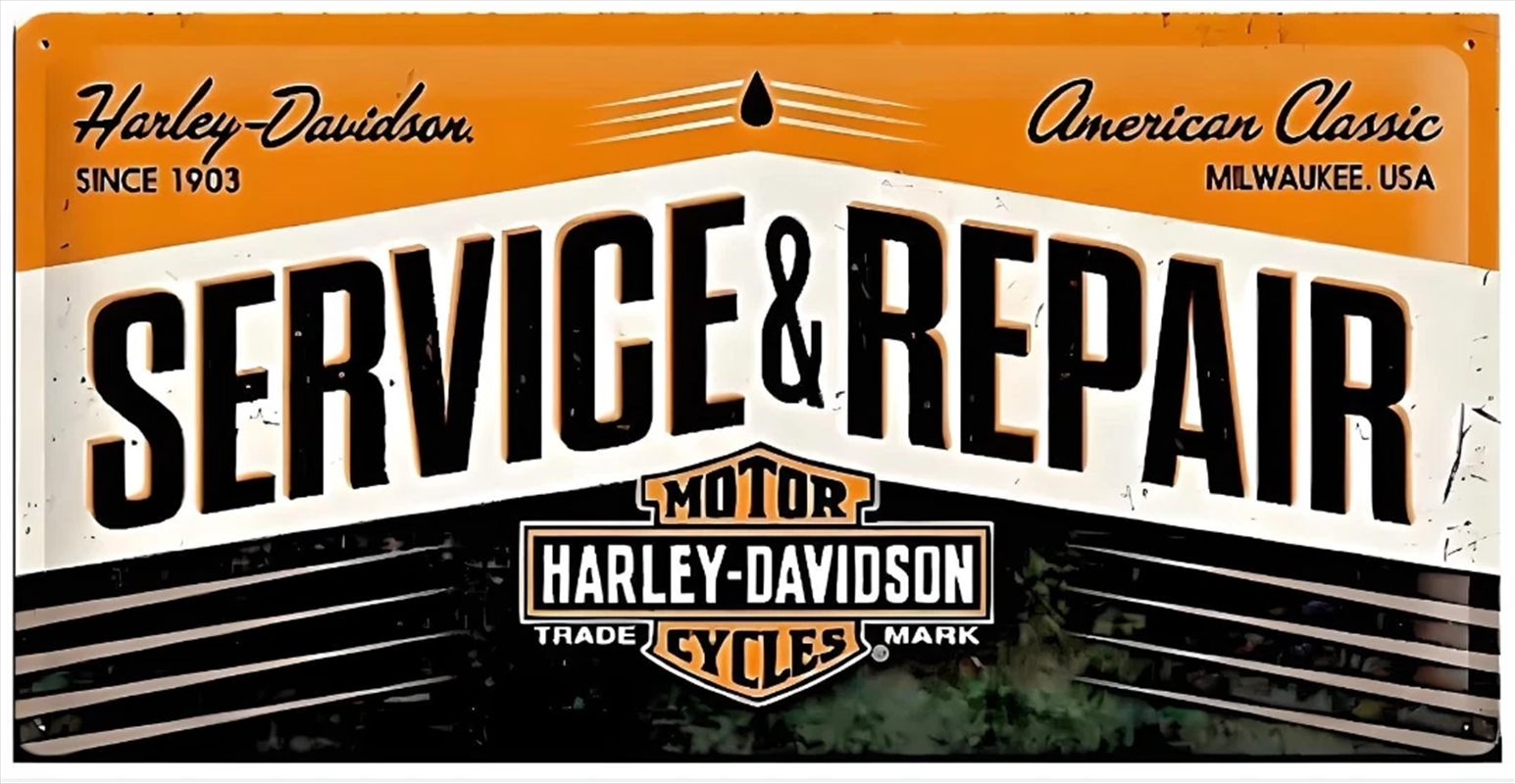 Nostalgic-Art Long Sign Harley Service & Repair 25x50x0.3cm/Product Detail/Posters & Prints