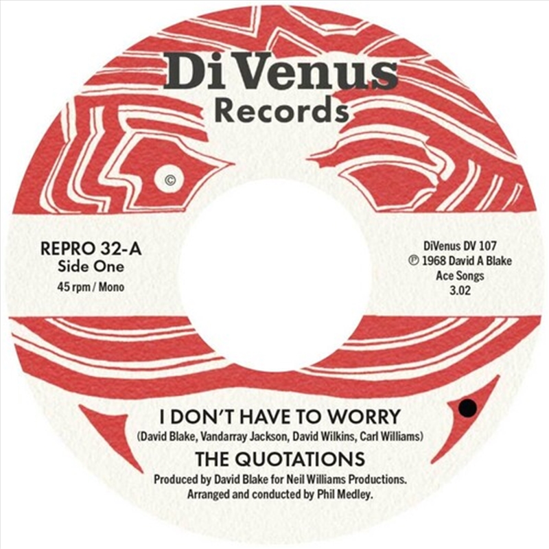 Don'T Have To Worry / I Wanna Thank You/Product Detail/R&B