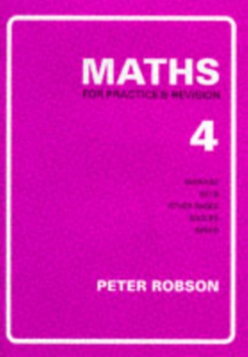 Maths for Practice and Revision : Bk. 4/Product Detail/Maths