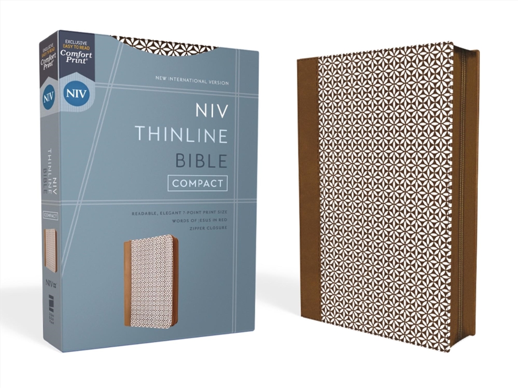 NIV, Thinline Bible, Compact, Zippered, Red Letter, Comfort Print [Brown/White]/Product Detail/Religion & Beliefs