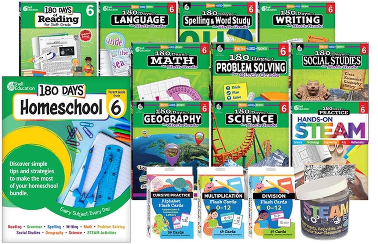 180 Days (Tm): Homeschool Grade 6 Set/Product Detail/Teaching