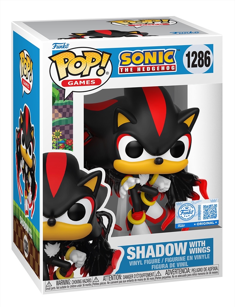 Sonic - Shadow w/Wings Pop! Vinyl [RS]/Product Detail/Standard Pop Vinyl